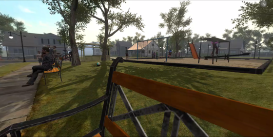 VR simulation of a park